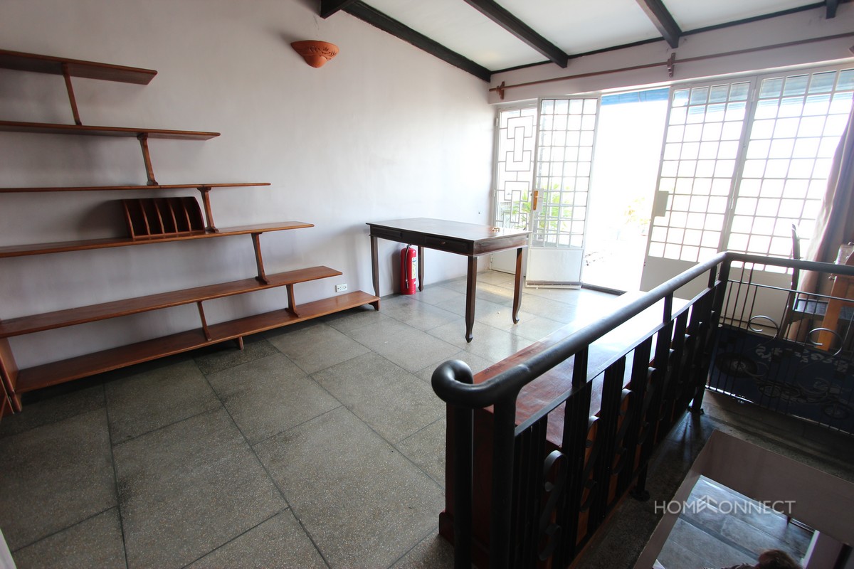 French Colonial 1 Bedroom Apartment for Rent on Riverside | Phnom Penh Real Estate