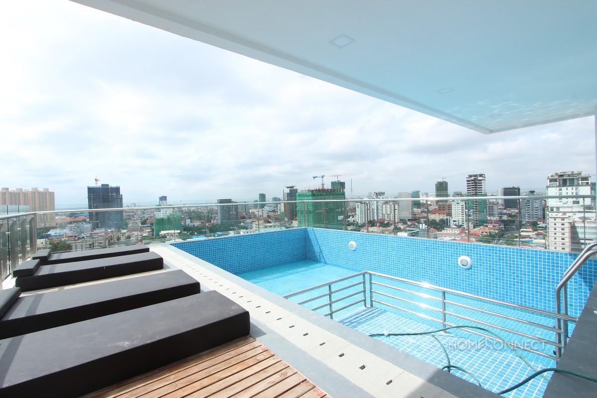 New Modern 1 Bedroom 1 Bathroom Apartment For Rent in Tonle Bassac | Phnom Penh Real Estate