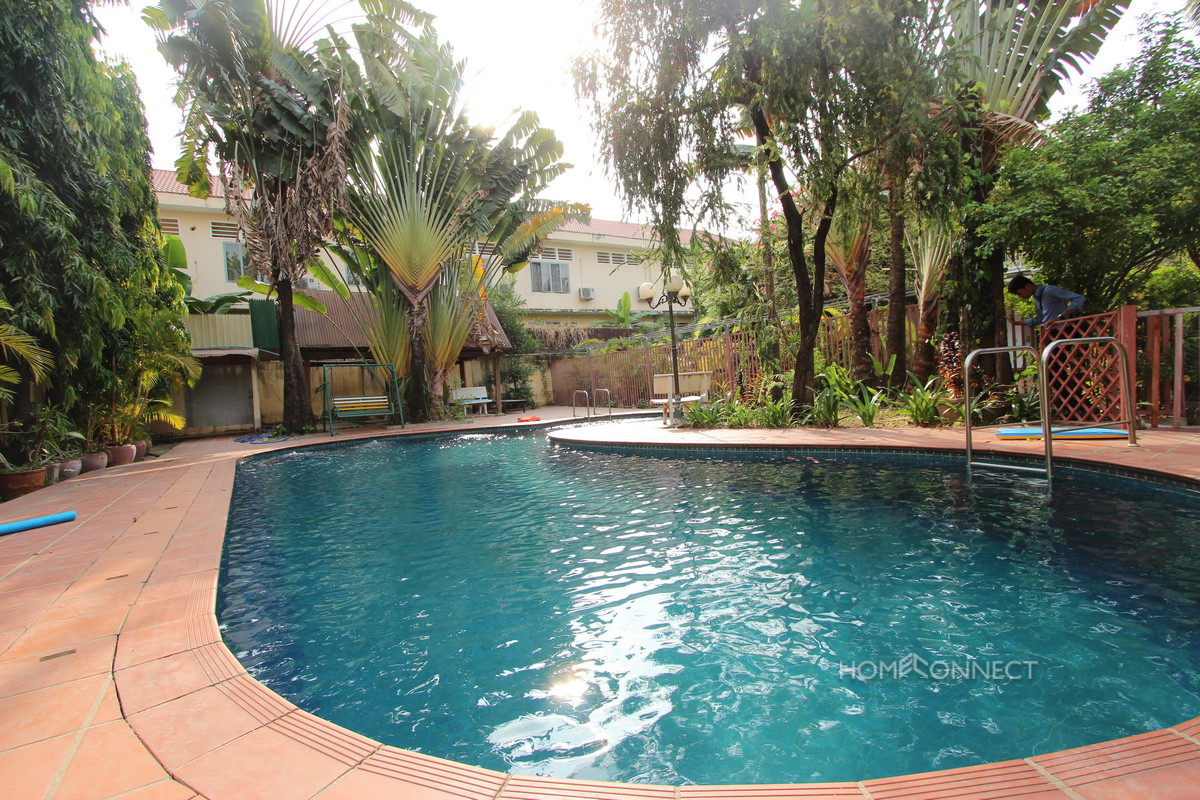 Swimming Pool 3 Bedroom Villa For Rent in BKK1 | Phnom Penh Real Estate